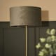 image 5 of ValueLights Tavel Brushed Gold Floor Lamp Grey Shade and Bulb