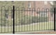 image 1 of Court Hoop Top Fence Panel - Solid Steel - FIts Gap of 1830 mm x 950 mm High - Electro Galvanised/Black Powder Coated | Black | 1