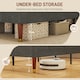 image 5 of HOMCOM 3ft Upholstered Single Bed Frame w/ Wooden Slat No Box Spring Needed