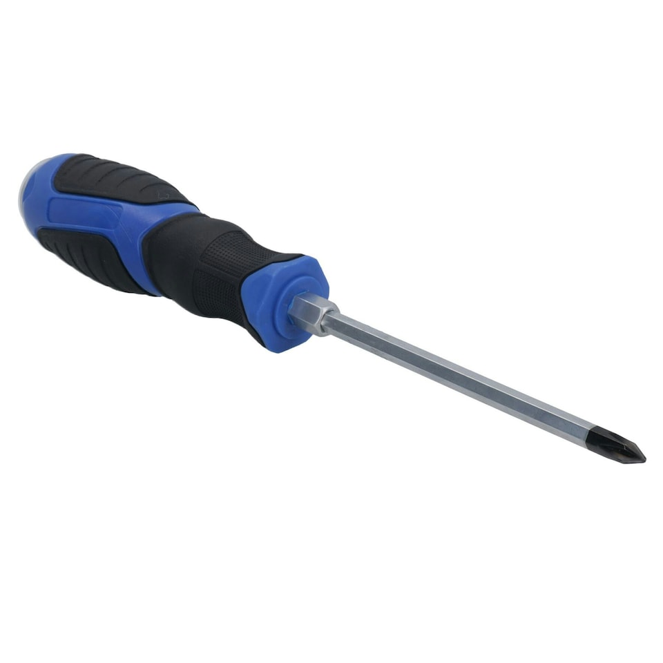 image 1 of PH1 x 100mm Phillips Premium Screwdriver Magnetic Hardened Tip + Rubber Grip