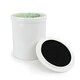 image 2 of White Ceramic Compost Caddy - Portland Kitchen Ceramic Compost Bin for Food Waste Recycling