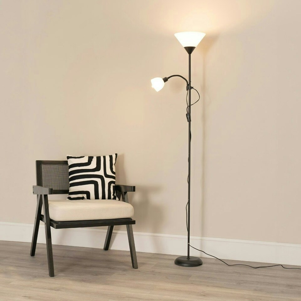 image 1 of ValueLights Mozz Black Mother and Child Floor Lamp