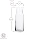 image 3 of LAV Fonte Glass Carafe - 700ml - White Lid