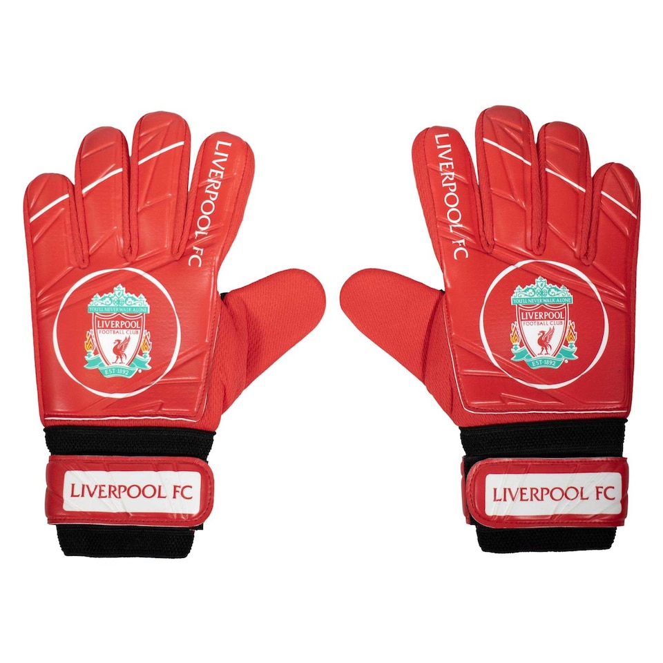 image 1 of Liverpool FC Boys Goalkeeper Gloves | Red | Red/White | 1