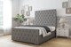 image 2 of Sloomy Watson Pewter Dumfries Bed Frame With Mattress With 50" Upholstered Headboard 6' Super King
