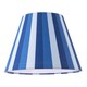image 1 of Multi Blue Tone Striped Linen Coolie Lamp Shade with Cotton Inner