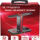 image 1 of Raiden Dual Headset Stand with USB & LED Lighting