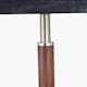 image 4 of Minimalist Silver and Wood Effect Table Lamp with Black Shade | Silver | Silver | 1