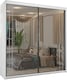 image 5 of Sliding Wardrobes 4U Full Mirror 2-Door Sliding Wardrobe – Multi-Size Bedroom Storage in White, Black & Grey | Black | Black 150cm