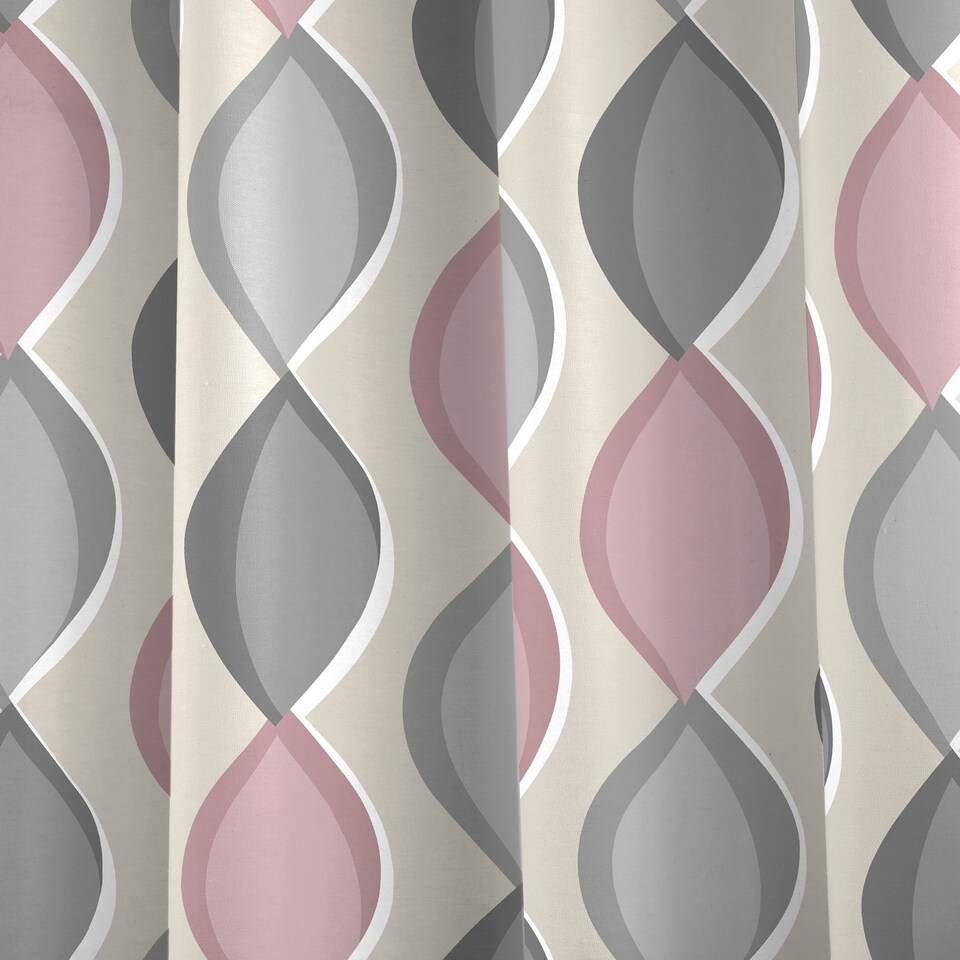 image 1 of Fusion Lennox Eyelet Curtains Blush