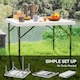 image 6 of Outsunny 3ft Folding Camping Table with 2 Adjustable Height 