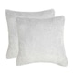 image 1 of OHS 2 x Soft Waffle Textured Fleece Cushion Covers, 45x45cm - Silver