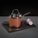 image 4 of Interiors By Premier 18cm Copper Finish Saucepan, Pan With Glass Lid, Tri-Ply Pan Saucepan With Steam Vent, Stylish Saucepan Gold