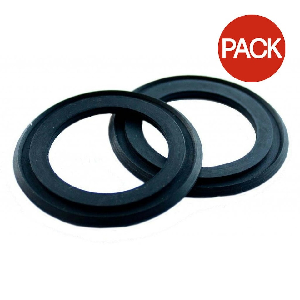 Oracstar Tank Connector Waste Plug Washer (Pack Of 2) - Black - 30mm