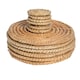 image 1 of Argon Tableware 12 Piece Round Woven Palm Leaf Placemats & Coasters Set | Brown | Brown