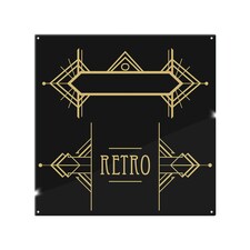 Art Deco Retro Splash Back | White