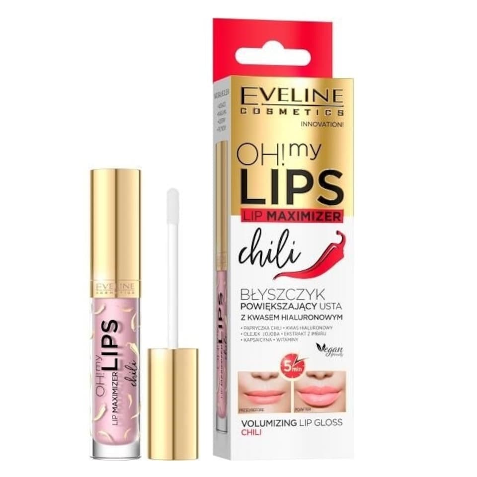image 1 of Eveline Oh My Lips Lip Maximizer Gloss Volumizing Lips Chili Pepper 4.5ml