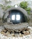 image 2 of Polished Sphere Silver Stainless Steel Water Feature with LED Lights H50cm