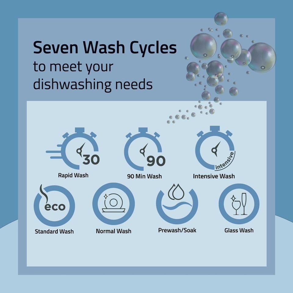 image 1 of Cookology 6 Place Setting Table Top Dishwasher in Compact Size - CTTD6WH White