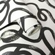 image 3 of Holden Décor Squiggle Wallpaper - Black/White - One Size Black