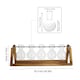 image 5 of Living and Home Wooden Plant Propagation Station with 5 Bulb Vases