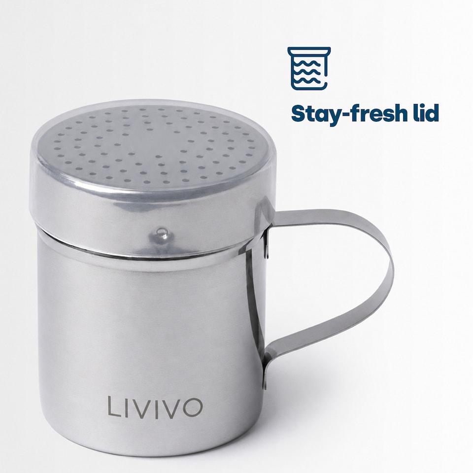 image 1 of LIVIVO Latte Art Stencil Kit with Cocoa and Sugar Duster