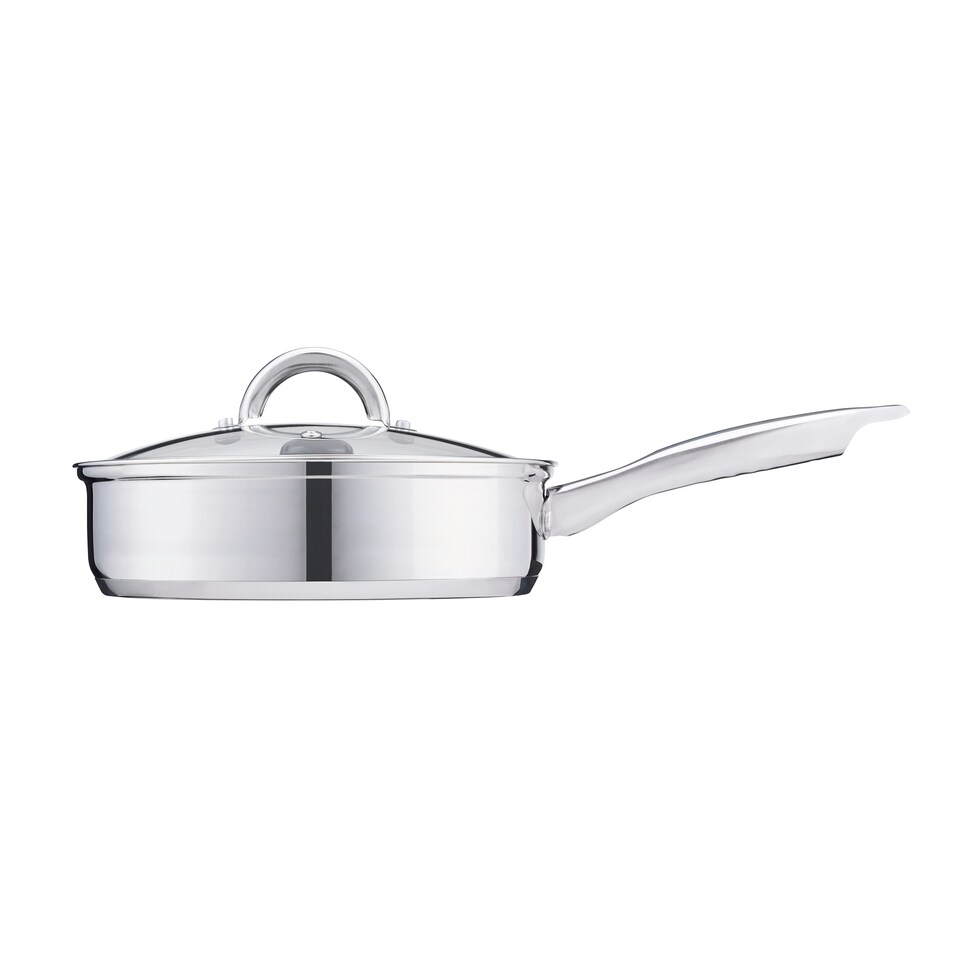 image 1 of Cooks Professional Stainless Steel Egg Poacher Pan with Lid & Spatula - 2, 4 or 6 Cup