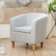 image 2 of Alderwood Fabric Tub Chair - Light Grey
