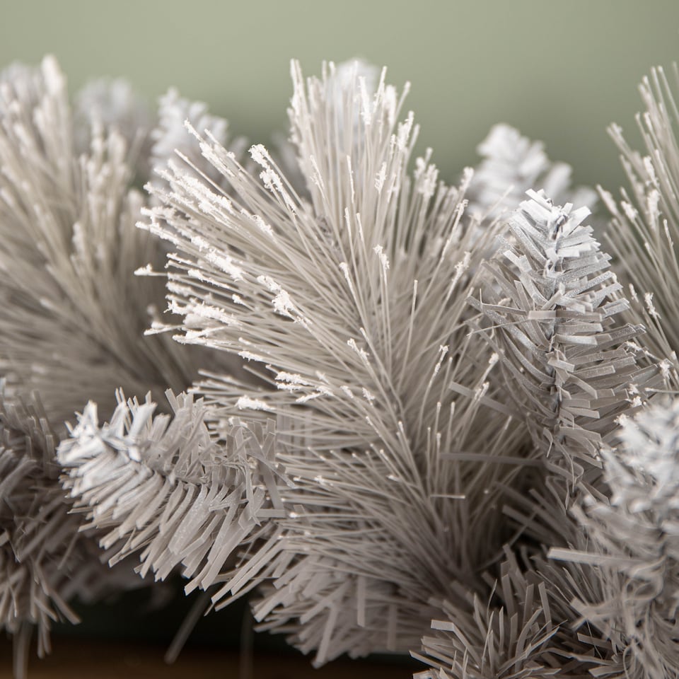 image 1 of 6ft (1.8m) Premier Lightly Flocked Grey Fir Christmas Garland with Mixed Tips