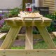 image 8 of Rowlinson Traditional Timber Picnic Table 1.5m Brown