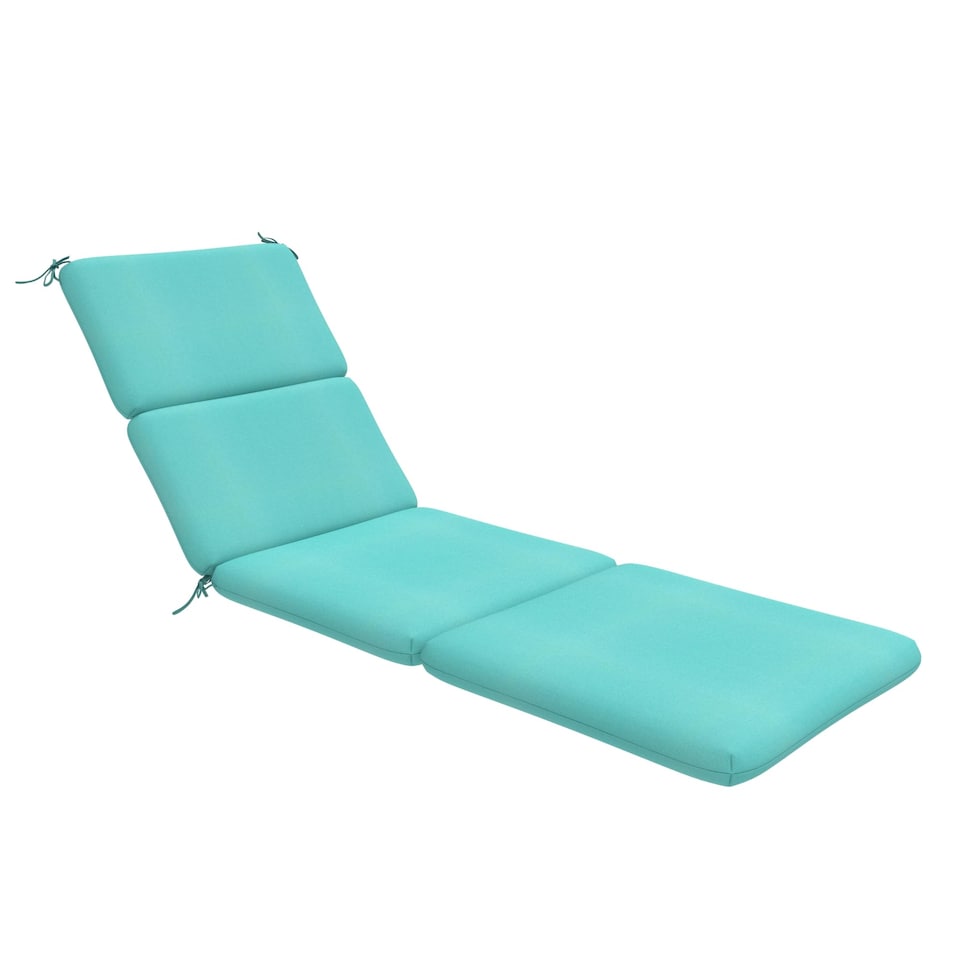 image 1 of Sunbrella Comfortable Rectangle Lounge Chair Cushion Pack of 1, back cushion 22.5 in W x 28 in H x 3 in D, Canvas Aruba