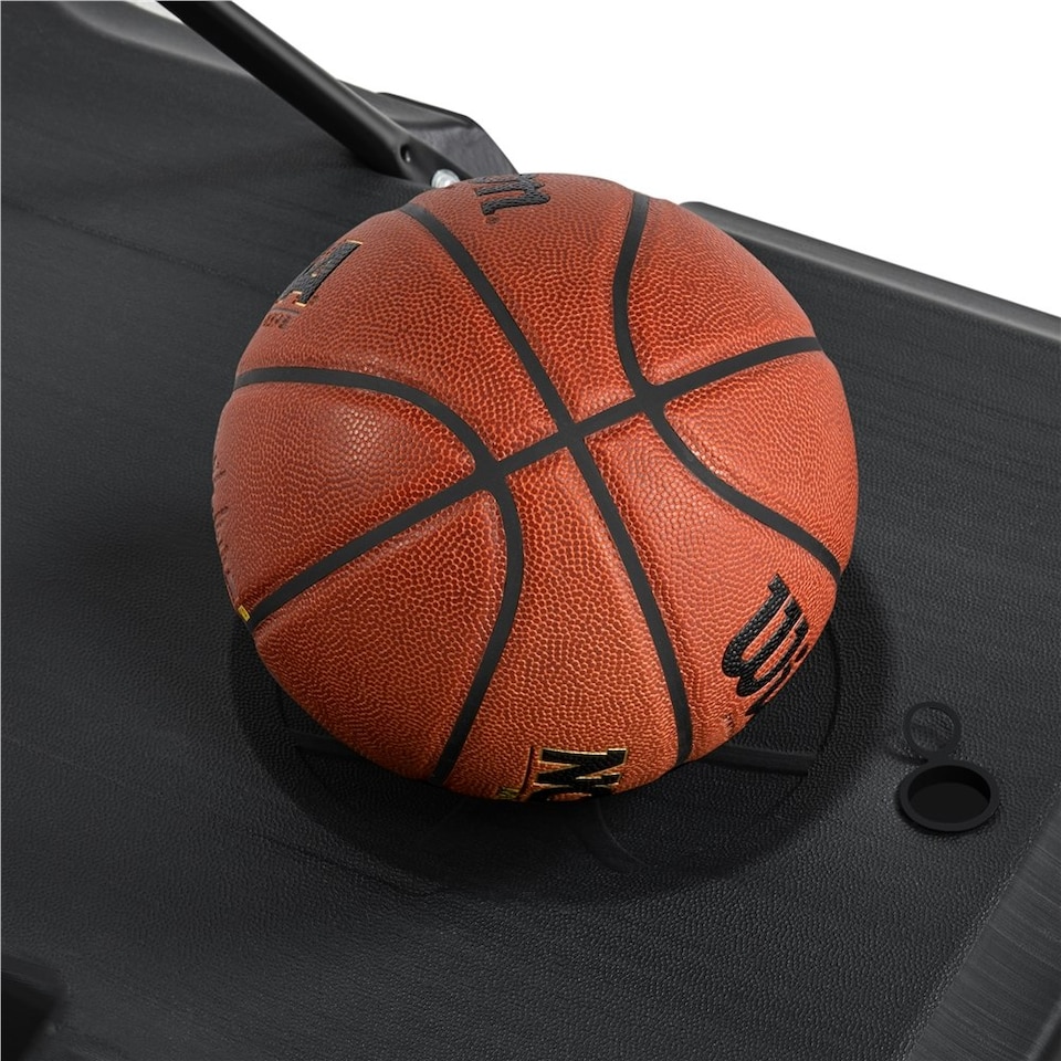 image 1 of Yaheetech 2.34-2.64M Height-Adjustable Basketball Hoop Black