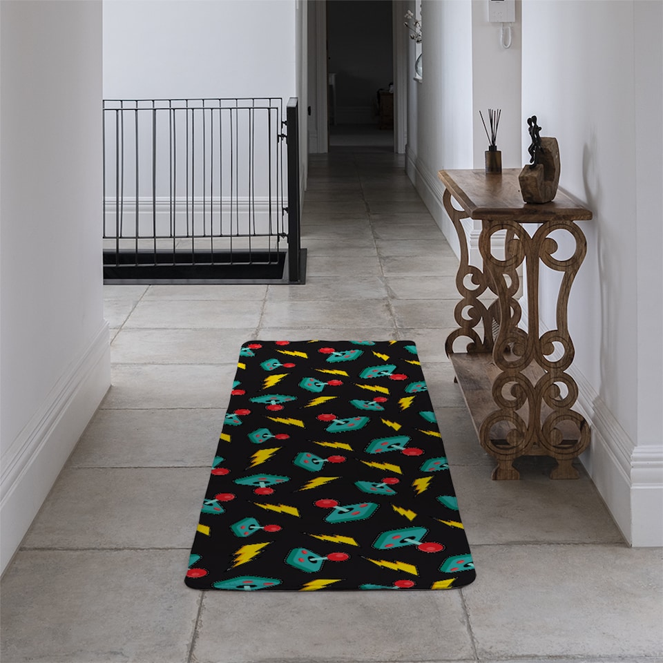 image 1 of Retro Video Game Joystick Runner Rug | Multi
