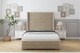 image 1 of Sloomy Sterling Almond Coniston Bed Frame With Mattress With 50"  Upholstered Wingback Headboard 5' King