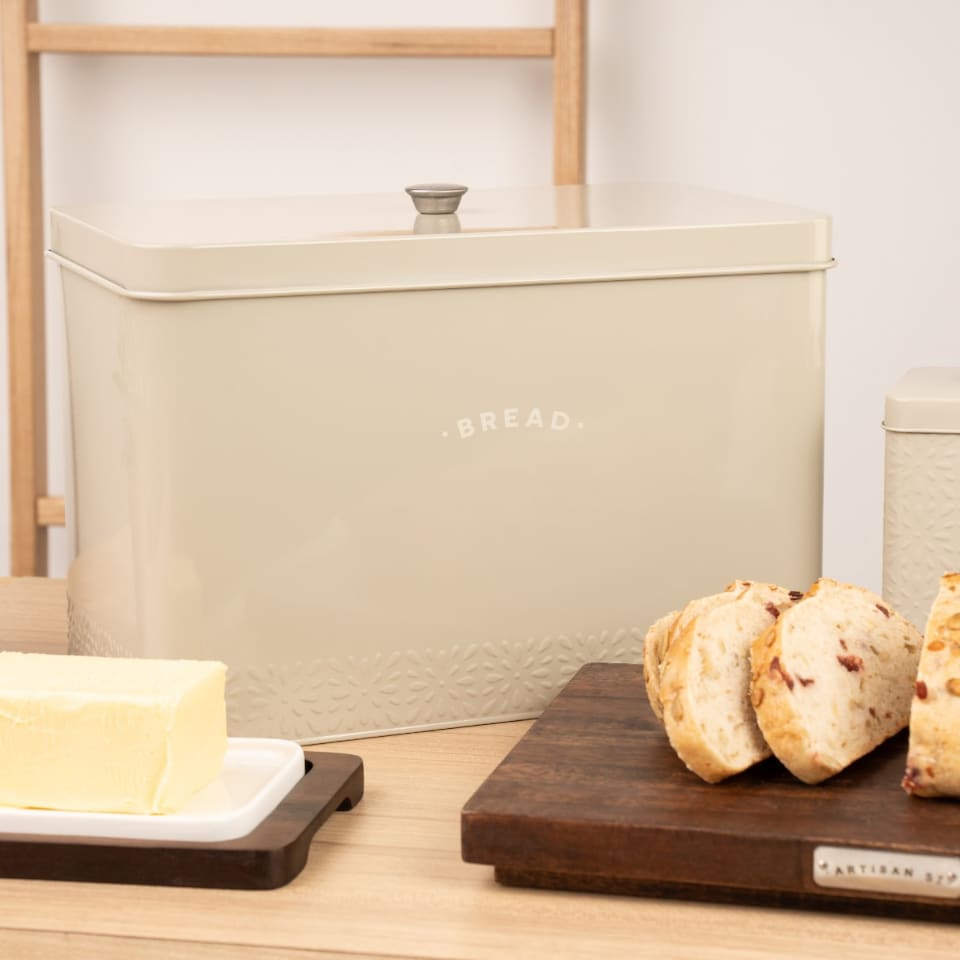 image 1 of Bread Bin: Artisan Street Bread Storage Bin, Cream