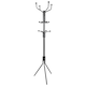 image 1 of Harbour Housewares Black Free Standing Steel Coat Rack - Coat Stand Hat Hook Hat Holder Handbag Holder Freestanding Coat Rack Coat Holder S