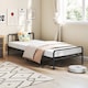 image 6 of COSTWAY Foldable Bed Frame Portable Folding Bed with Headboard   Footboard Black