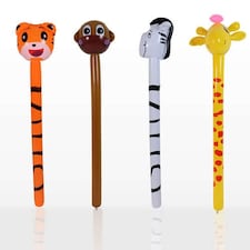 Inflatable Jungle Animals Stick 118cm Assorted Designs
