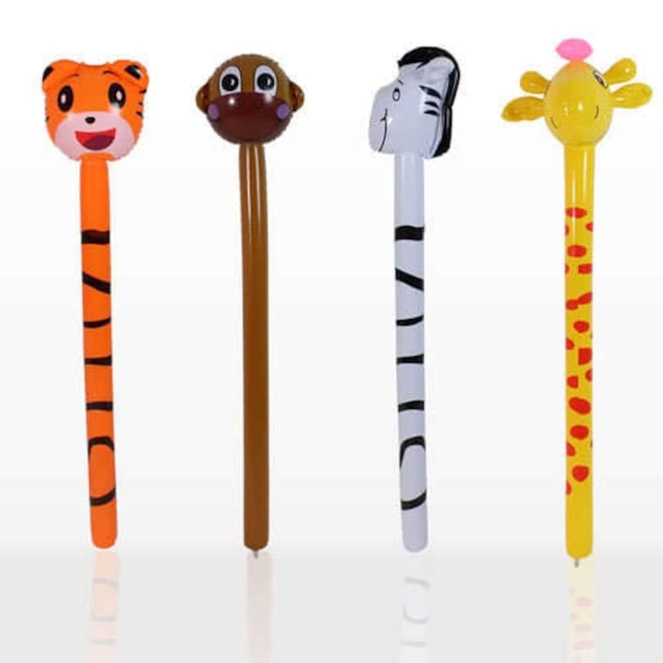 Inflatable Jungle Animals Stick 118cm Assorted Designs