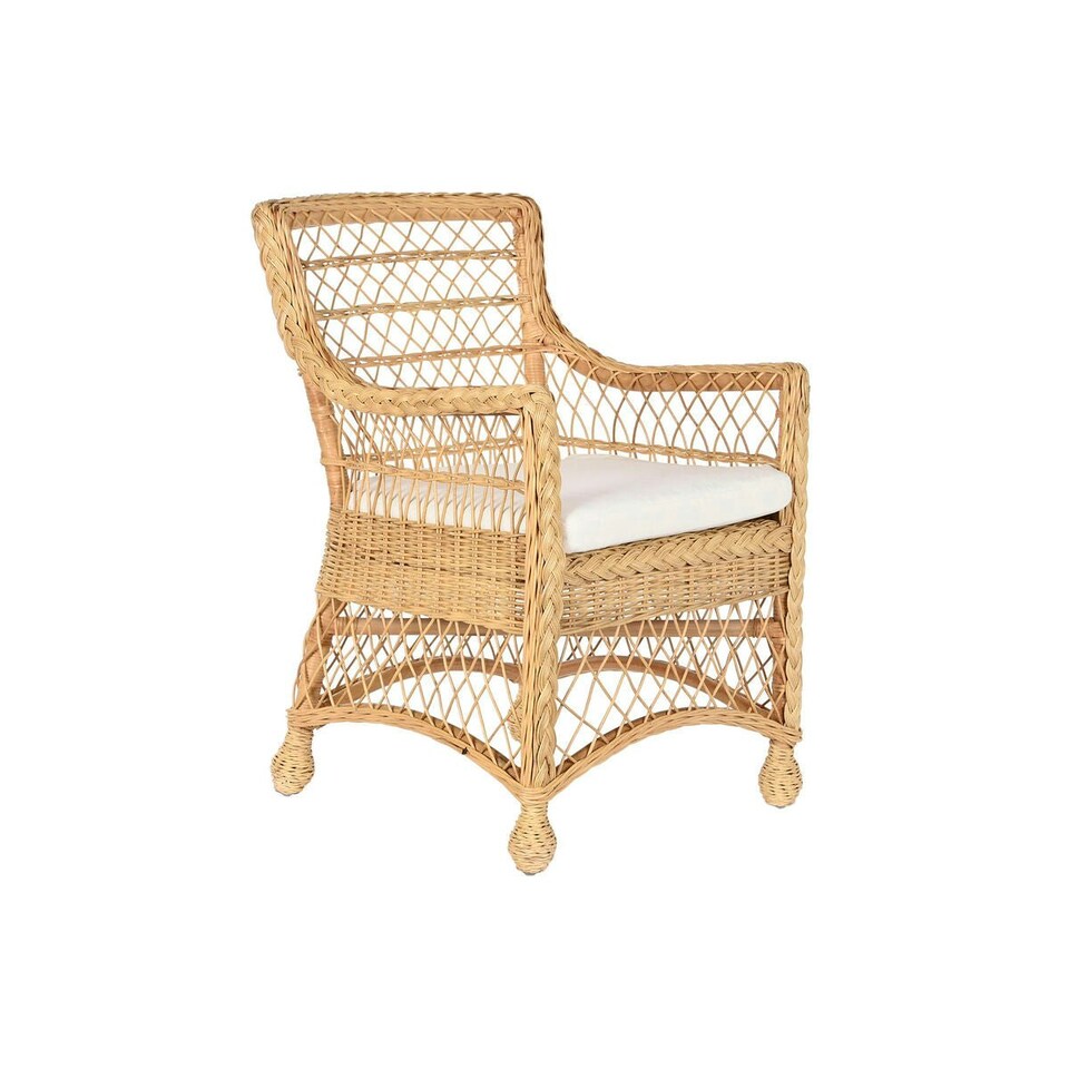 image 1 of Armchair DKD Home Decor White Natural 56 x 63 x 86 cm White
