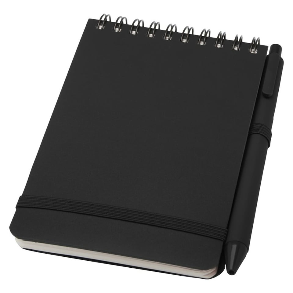 Thalaasa Hard Cover A6 Wirebound Notebook - Solid Black - One Size