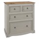 image 5 of Premium Corona 2+2 Chest of Drawers - Industrial Style Bedroom Storage Cabinet with Spacious Drawers | Grey | Grey | 1