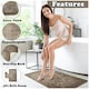 image 2 of VELVETIO Glitter Bath Mat Set Non Slip Water Absorbent Toilet Rugs Brown | Natural