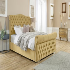 Casonova Plush King Bed Frame - Beige