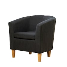 Alderwood Fabric Tub Chair - Black