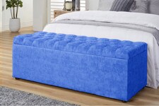180cm Chesterfield Ottoman Storage Box -Upholstered Blanket Box - Blue Naple Ottoman Bench