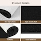 image 6 of Marlow 50x80CM Non-Slip Washable Kitchen Floor Runner Rug Mat | Black | Black