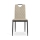 image 9 of Set Of 2 Monza Faux Leather Dining Chair Modern Padded Seat Metal Legs Kitchen Grey | Grey