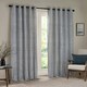 image 2 of Yard Hebden Striped Cotton Navy Eyelet Curtains 229 x 183cm