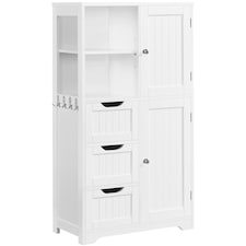 Yaheetech Bathroom Storage Unit with Open Compartments White White